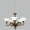Bright Star Lighting CH2027/5 OLD GO Resin Chandelier with Alabaster Glass