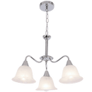 Bright Star Lighting CH231/3 CHROME Polished Chrome Chandelier with Alabaster Glass
