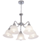 Bright Star Lighting CH231/5 CHROME Polished Chrome Chandelier with Alabaster Glass