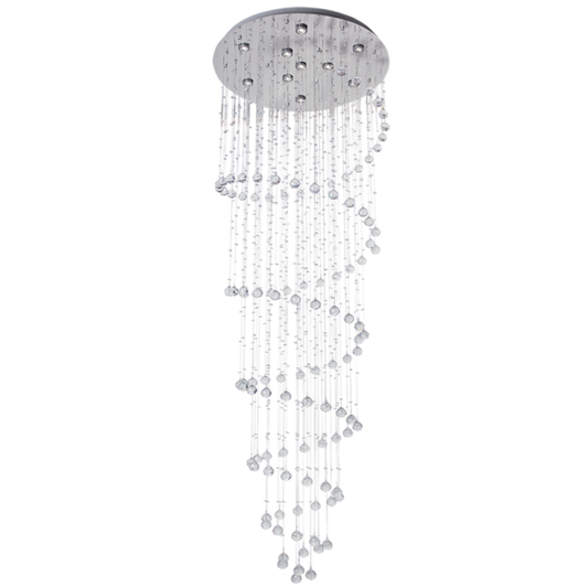 Bright Star CH233/10 CRYSTAL CHANDELIER STAINLESS STEEL CRYSTALS 10X50W GU10