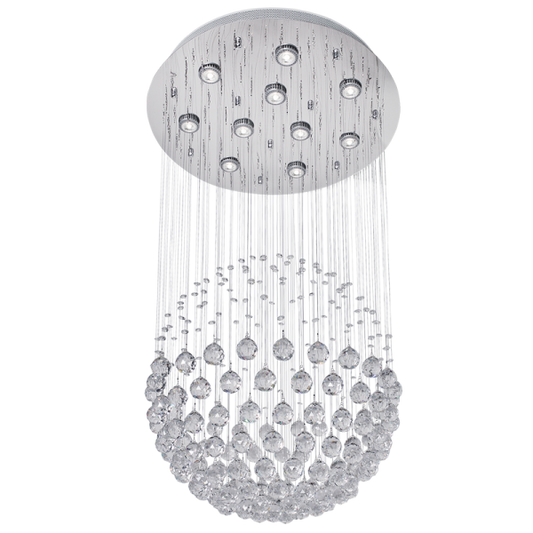 Bright Star CH235/10 CRYSTAL CHANDELIER STAINLESS STEEL+CRYSTALS 10X50W GU10