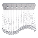 Bright Star Lighting CH236/6 CRYSTAL Stainless Steel Chandelier with Crystals