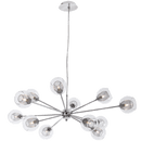 Bright Star Lighting CH240/12 CHROME Polished Chrome Chandelier with Clear Glass