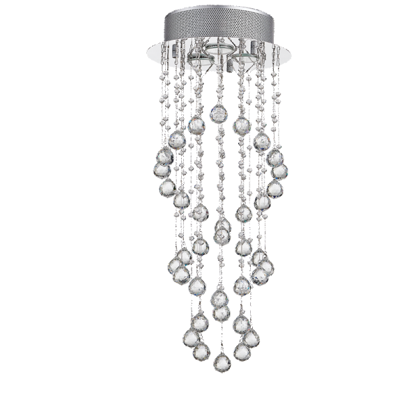 Bright Star Lighting CH255 CRYSTAL Stainless Steel Chandelier with Crystals
