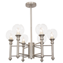 Bright Star Lighting CH263/6 SATIN Metal and Glass Chandelier