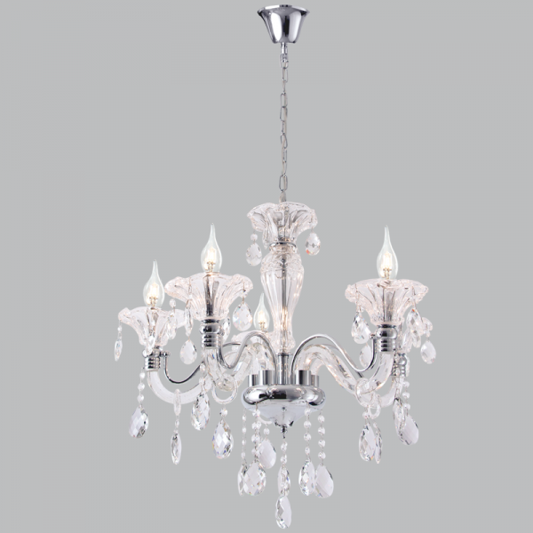 Bright Star CH266/5 CHROME POLISHED CHR WITH CRYSTALS 5X40W E14
