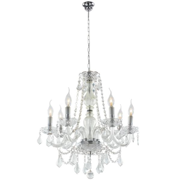 Bright Star Lighting CH3054/6 CRYSTAL Crystal Chandelier