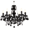 Bright Star Lighting CH3055/6 BLACK Black Acrylic Crystal Chandelier with Black Acrylic Crystals