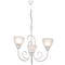 Bright Star Lighting CH3068/3 FRENCH WHIT Metal Chandelier with Alabaster Glass