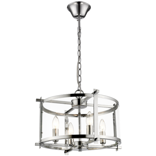 Bright Star CH340/4 CHROME POLISHED CHR CHANDELIER CLAR GLS 4X60W SES