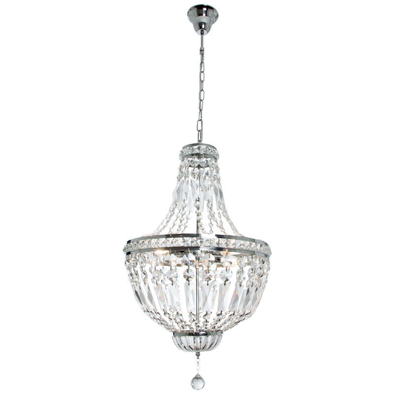 Bright Star CH343 CHROME POLISHED CHR CHANDELIER CRYSTALS 4X40W SES
