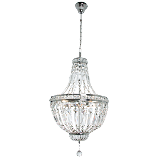 Bright Star CH343 CHROME POLISHED CHR CHANDELIER CRYSTALS 4X40W SES