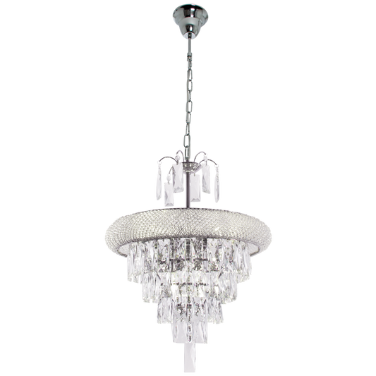 Bright Star CH344 CHROME POLISHED CHR CHANDELIER WITH CRYSTAL 8X40W SES