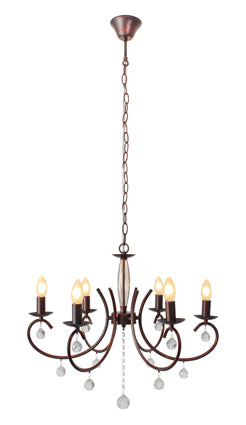 Eurolux CH36CB 6LT Chandelier 620mm Country Brown