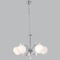 Bright Star Lighting CH383/5 CHROME Polished Chrome Chandelier with Opal Glass and Acrylic Crystals