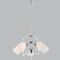 Bright Star Lighting CH384/5 CHROME Polished Chrome Chandelier with Opal Glass and Acrylic Crystals