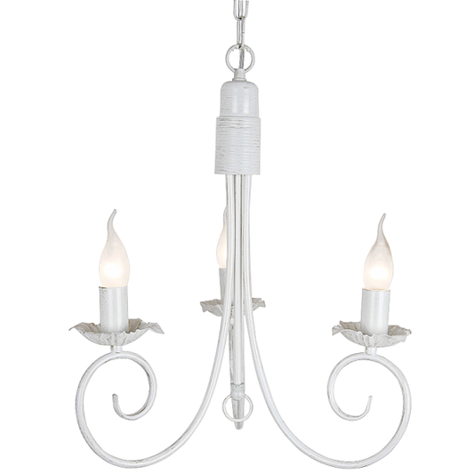 Bright Star CH3901/3 FOSSIL FOSSIL WHITE METAL CHANDELIER 3X60W SES