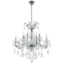 Bright Star Lighting CH426/8+4 CRYSTAL Polished Chrome Chandelier with Crystals