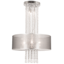 Bright Star Lighting CH471/3 CHROME Polished Chrome Chandelier with K9 Crystals and Transparent Grey Outer Shade