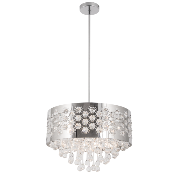 Bright Star Lighting CH473/4 CHROME Polished Chrome Chandelier with K9 Crystals