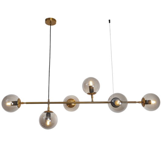 Bright Star CH508/6 GD/SM GD/SM CHANDELIER SMOKE GLASS 6X40W ES