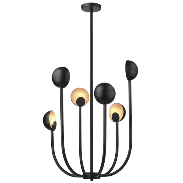 Bright Star Lighting CH513/6 BLACK Metal Chandelier