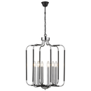 Bright Star Lighting CH515/6 CHROME Polished Chrome and Black Chandelier