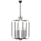 Bright Star Lighting CH515/6 CHROME Polished Chrome and Black Chandelier