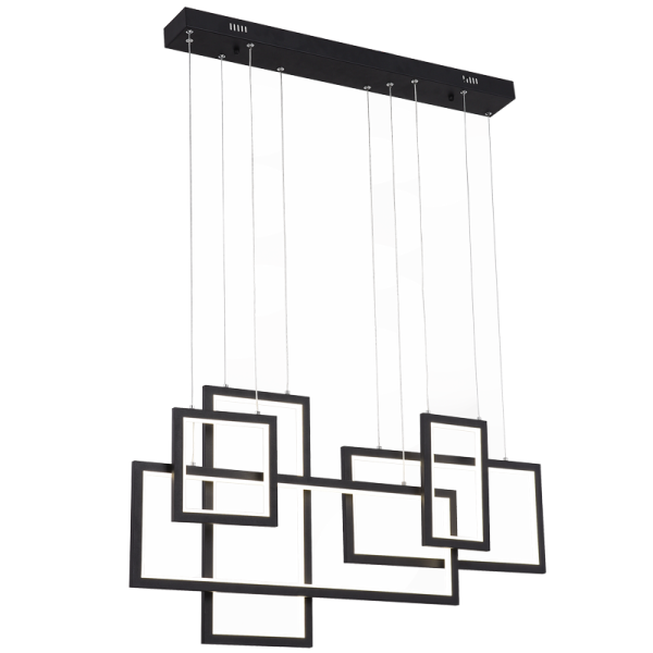 Bright Star Lighting CH517 BLACK Sand Black Aluminium and Acrylic LED Fitting