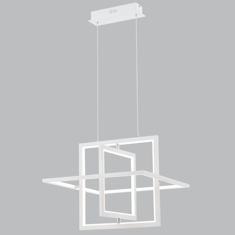 Bright Star Lighting CH518 WHITE Sand White Aluminium and Acrylic LED Fitting with Moveable Arms