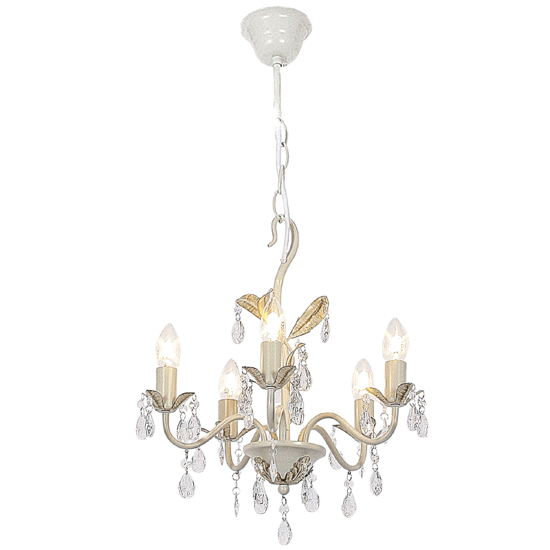Bright Star Lighting CH521/5 FS Metal Chandelier with Clear Acrylic Crystals