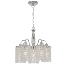 Bright Star Lighting CH522/5 CHROME Polished Chrome Chandelier with Clear Acrylic Crystals