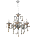 Bright Star Lighting CH661/5 CHROME Polished Chrome Chandelier with Amber Acrylic Crystals