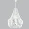 Bright Star Lighting CH891/8 WHITE Metal and Wood Chandelier