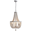 Bright Star Lighting CH892/3 BEAD Metal and Wood Bead Chandelier