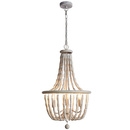 Bright Star Lighting CH895/3 BEAD Metal and Wood Bead Chandelier