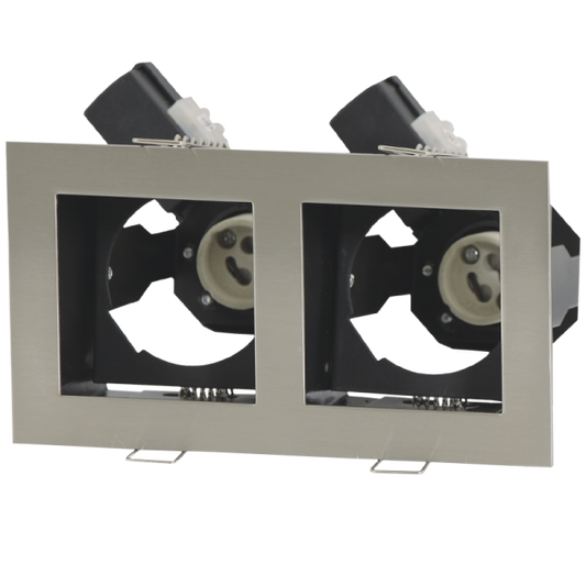 Bright Star DL082 SATIN SQUARE DOUBLE, 220V 2X50W GU10 ---MM CUT OUT