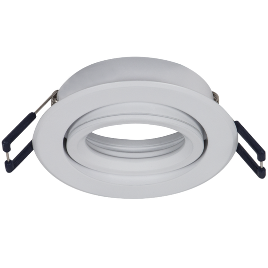 Bright Star DL091 MATT WHITE TILT BEVELLED EDGE 12V/50W 70MM CUT OUT