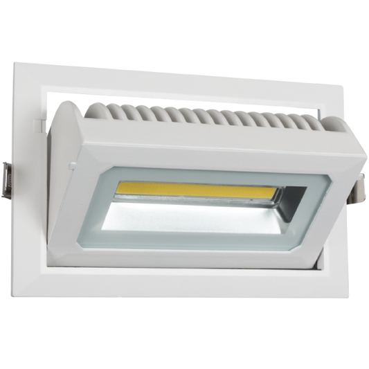 Bright Star DL101 WHITE 30W- 90 DEGREE TILT CUT OUT 230X125MM Rectangular