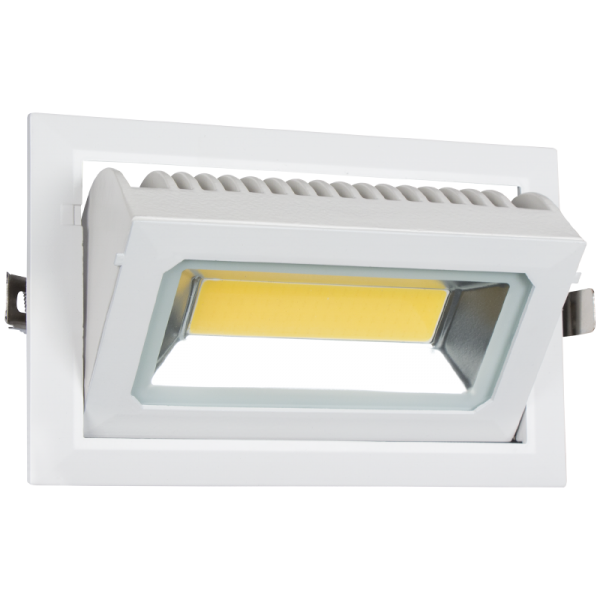 Bright Star DL102 WHITE 40W- 90 DEGREE CUT OUT 230X125MM Rectangular