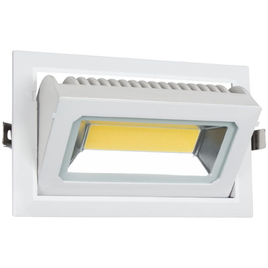Bright Star DL102 WHITE 40W- 90 DEGREE CUT OUT 230X125MM Rectangular