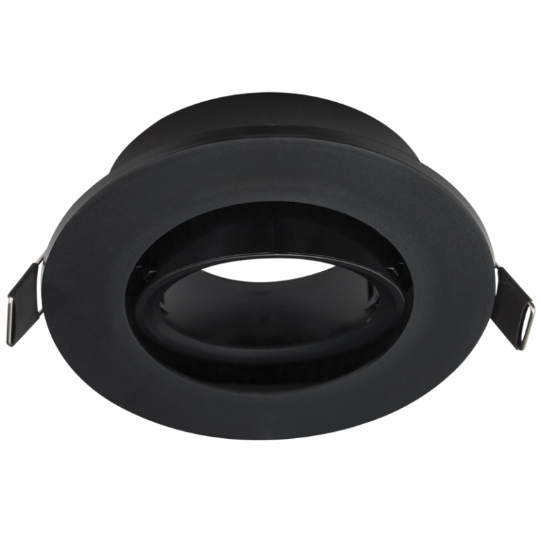 Bright Star DL122 BLACK ROUND RECESSED POLY TILT GU10 7W 75MM CUT OUT