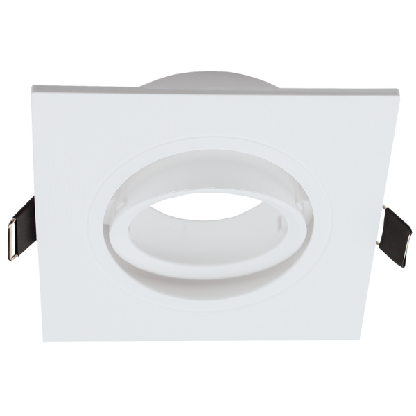 Bright Star DL125 WHITE SQUARE RECESSED ANTIGLARE TILT GU10 CUT OUT 75MM