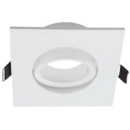 Bright Star DL125 WHITE SQUARE RECESSED ANTIGLARE TILT GU10 CUT OUT 75MM