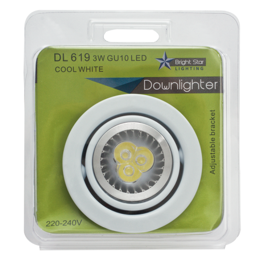 Bright Star DL619 WHITE 12 watt IP54 with CCT SWITCH