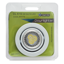 Bright Star Lighting DL619 SATIN Chrome Blister Pack with Tilt Downlight complete with GU10 LED Lamp