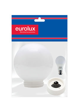 Eurolux EA278 Budget Light Opal & Led A60 Globe 6w