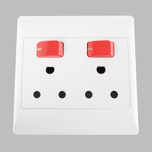 Bright Star EPL330 WHITE 16 AMP DOUBLE DEDICATED PLUG 4 X 4 (5 per box)