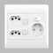 Bright Star Lighting EPL334 WHITE Wall Socket