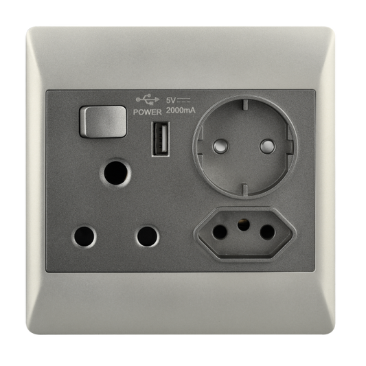 Bright Star EPL361 DUO SCHUKO + USB + 16 AMP + 10 AMP 4 X 4